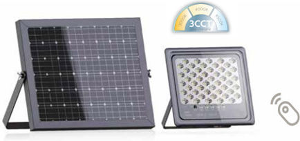 Fos me Водоустойчив Соларен LED Прожектор 50W с Дистанционно IP65