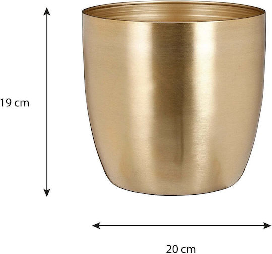 Lumarko Γλάστρα Gold 20x20x19εκ.