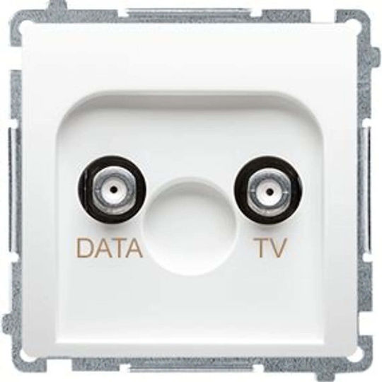 Kontakt-Simon TV-Antennensteckdose Grundlegend Weiß Bmad1.01/11