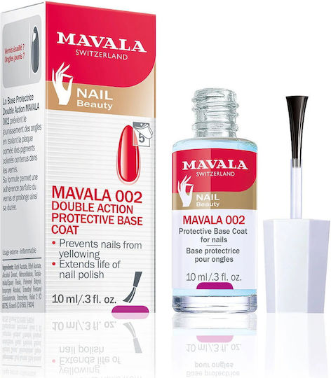 Mavala Switzerland 002 Double Action Protective Strat de bază pentru lacuri de unghii obișnuite 10ml