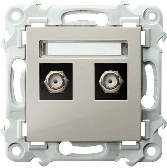 Ospel Ospel TV-Antennensteckdose in Beige Farbe GPA-2ZF/m/83
