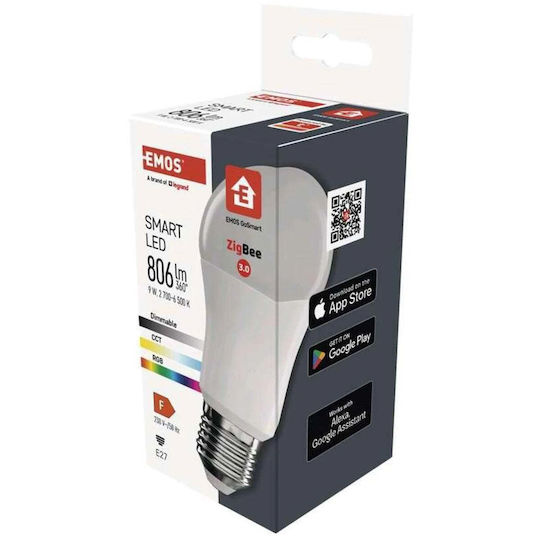 Emos Bec Smart Bec LED 9W pentru Dulie E27 și Formă A60 RGB Reglabil în intensitate