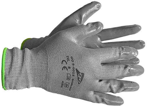 Grasher Gloves for Work Garden Gray Nitrile 1pcs