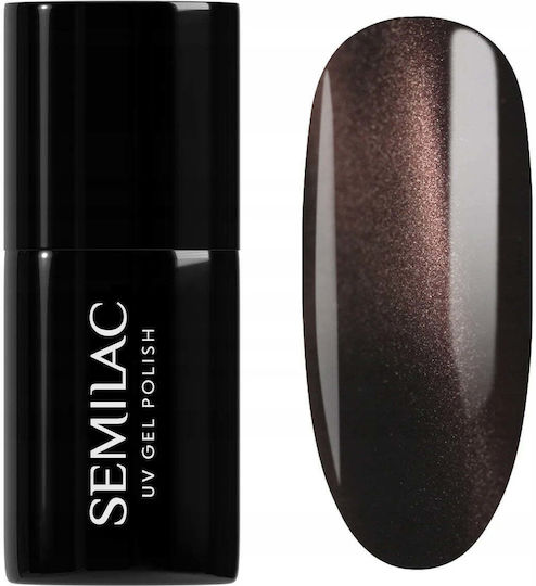 Semilac Glow Gel Nagellack 965 7ml Schokoladen-Glanz
