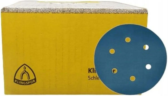 Klingspor Самозалепващ Шкурка Диск 125мм Ps36ck Gr.80 50 Бройки Отвори Gls3 Твърда Дървесина Пластмаси