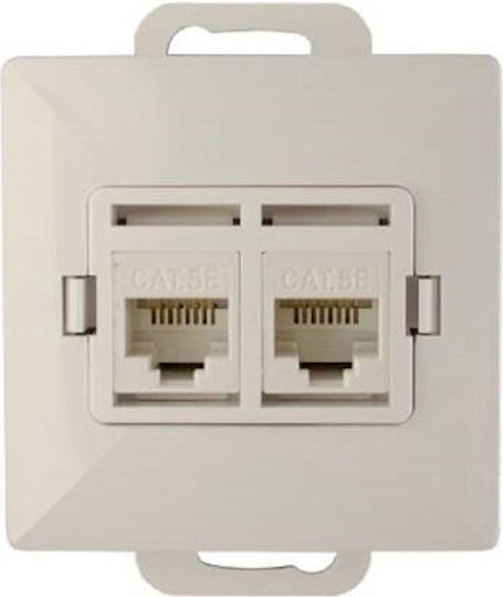 Pearl Computer Netzwerkdose Rj45 Doppel Ungeerdet 5-seitig