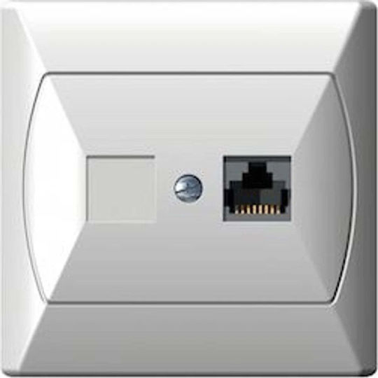 Ospel Priză Pc Simplă Rj45 Cat.5e Forex Accent Alb Gpk-1a F 00