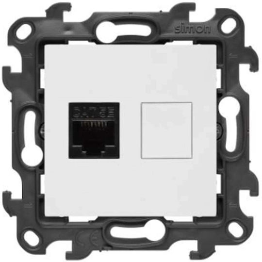 Kontakt-Simon Simon Μονή Εξωτερική Πρίζα Δικτύου RJ45 σε Λευκό Χρώμα N51.01/11