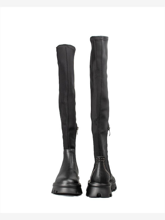 Damenstiefel Über dem Knie Schwarz