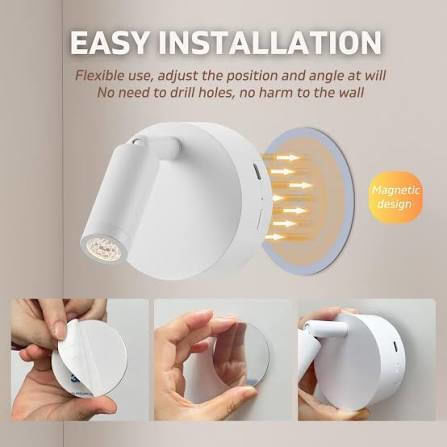 Rechargeable LED Emergency Light for Closets with Battery Power Source and Placement Sticker