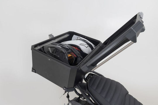 SW-Motech Trax Adv Motorrad-Topcase Aluminium 65lt Schwarze