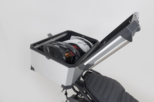 SW-Motech Trax Adv Motorrad-Topcase Aluminium 65l Silber