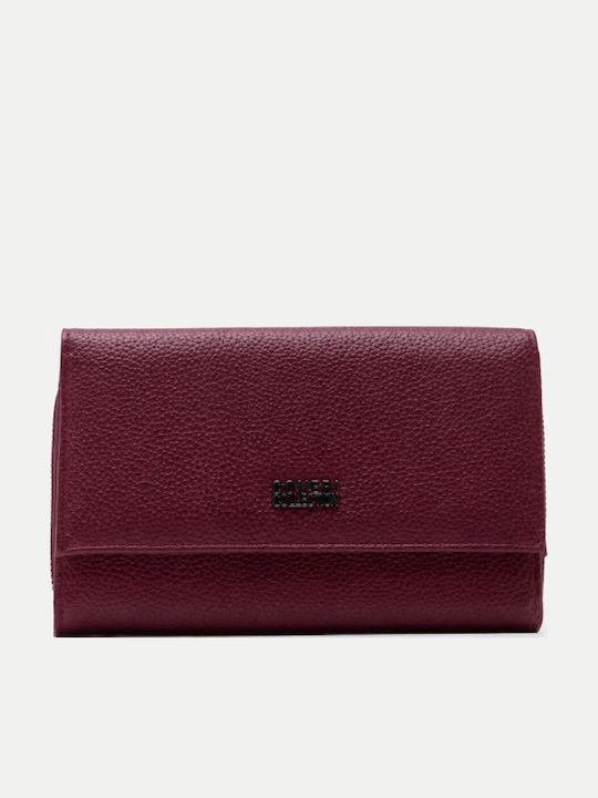 Burgunderrote Damen-Clutch aus Leder