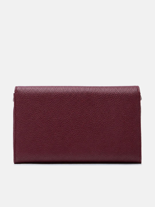 Burgunderrote Damen-Clutch aus Leder