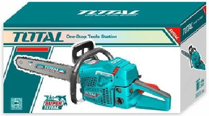Total Motoferăstrău pe benzină 4 CP cu lamă de 71 cm și Easy Start