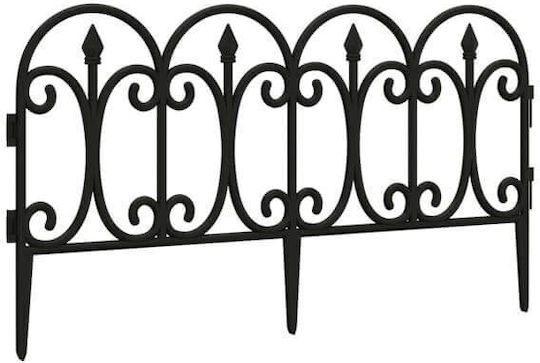 TnS Kunststoff Gartenhecke in Grau Farbe 58.5x23cm 4 Stück