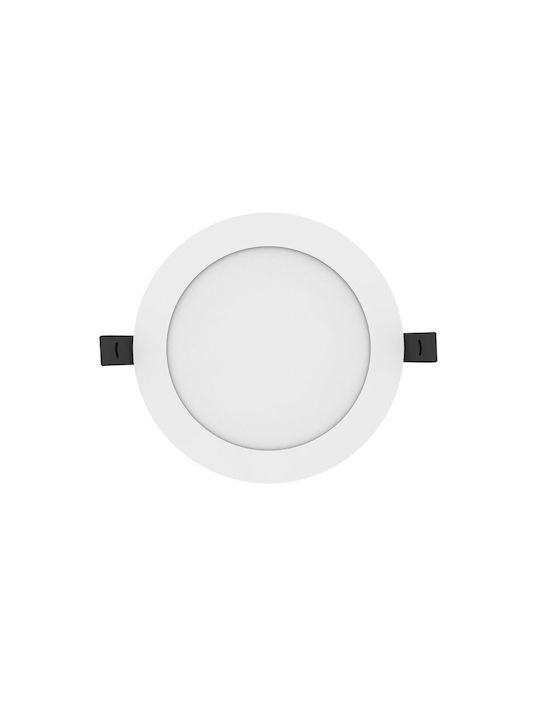 V-TAC Spot Încastrat Rotund Metalic Cu LED Încorporat Și Lumină Alb Cald Alb 100x100cm