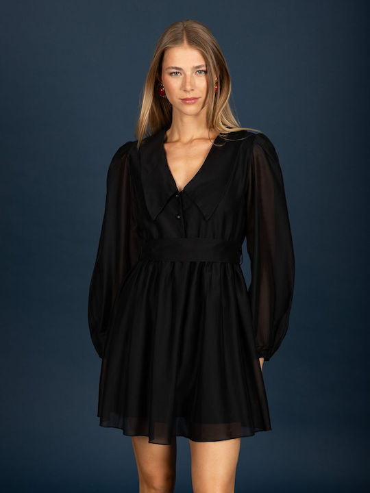 Καλοκαιρινό Σεμιζιέ Φόρεμα Black