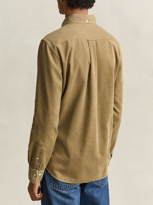 Gant Regular Long Sleeve Corduroy Shirt Khaki