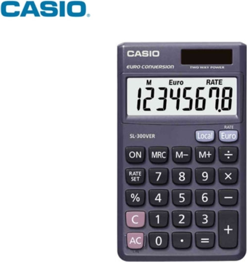 Casio Taschenrechner Herrenuhren 8 Ziffern in Lila Farbe 1Stück