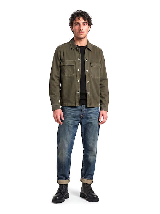 Cămașă Overshirt Din Denim cu Mânecă Lungă, Croială Regular Fit, Kaki