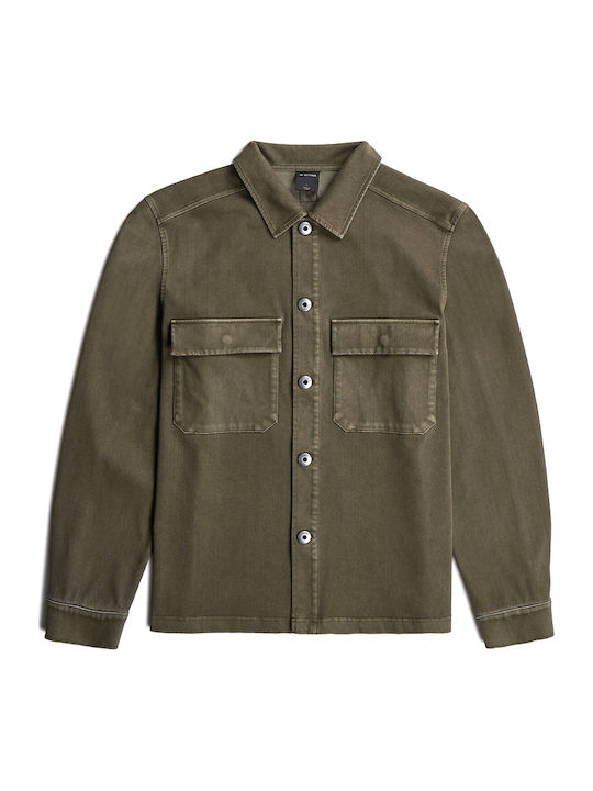 Cămașă Overshirt Din Denim cu Mânecă Lungă, Croială Regular Fit, Kaki