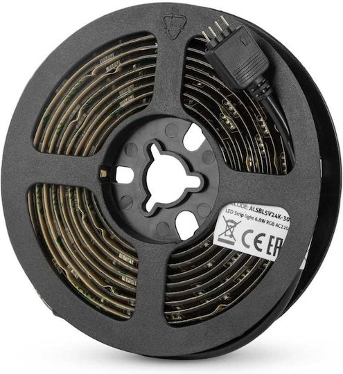 Avide Wasserdicht LED-Streifen Alsbl5v24k-30rgb65 USB 5V RGB Licht 2m Typ SMD5050 mit Netzteil