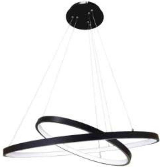 Atman Toledo Lustră Negru 60cm.