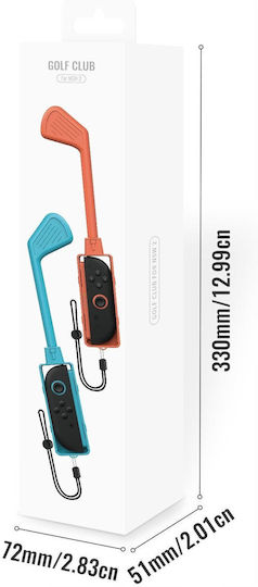 2x Golf Club Sticks Golf Joy-con Nintendo Switch 2 Nsw 2 Blue Orange Jys-ns2265