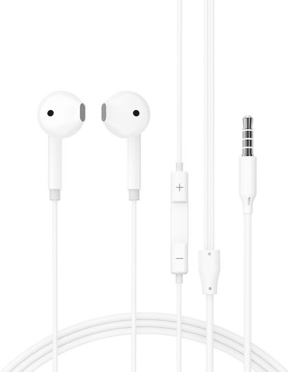 L14 Earbuds Handsfree Ακουστικά με Βύσμα 3.5mm Λευκό