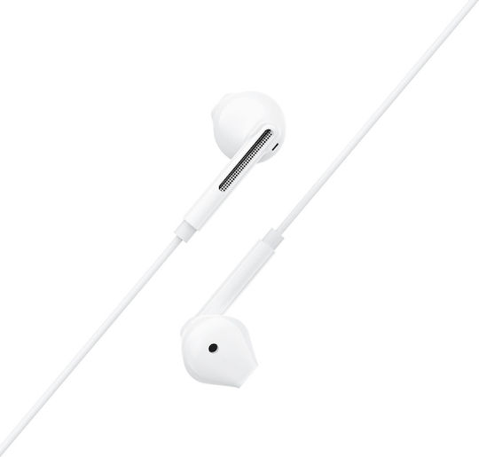 L14 Earbuds Handsfree Ακουστικά με Βύσμα 3.5mm Λευκό