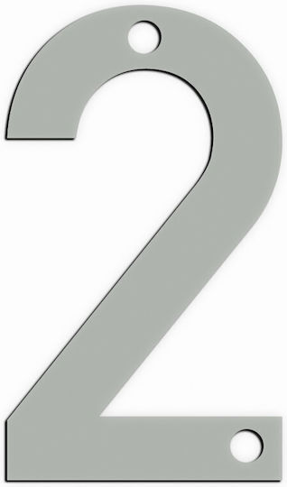 Amig Sign with Number in Silver Color Inox 10cm 27713