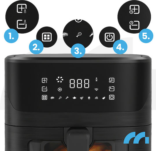 MalTec Air Fryer 7lt Μαύρο