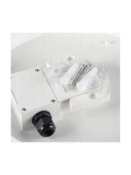 Kanlux Waterproof Outdoor Ceiling Light With Built-In Led In White Colour