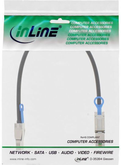 InLine SAS / Mini SAS - SAS 50cm Μαύρο 27639A