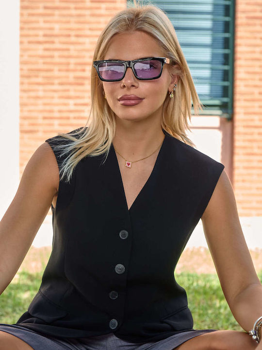 Leegio Ochelari De Soare Negri Cu Culoare Full Face Leegio Ochelari De Soare Negri Cu Culoare Full Face