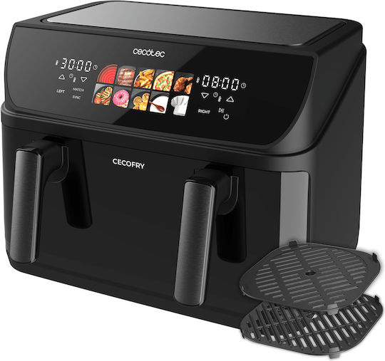 Cecotec Cecofry & Grill Duoheat 10000 Air Fryer με Διπλό Αποσπώμενο Κάδο 10lt Γκρι