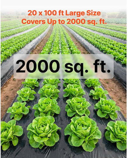 Vevor SLM20FT100FT05Y2L001V0 Țesătură Pentru Acoperire A Solului 30.48x6.1m Neagră