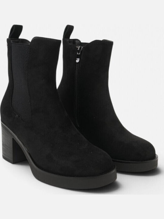 Suede Women's Chelsea Ankle Boots Black