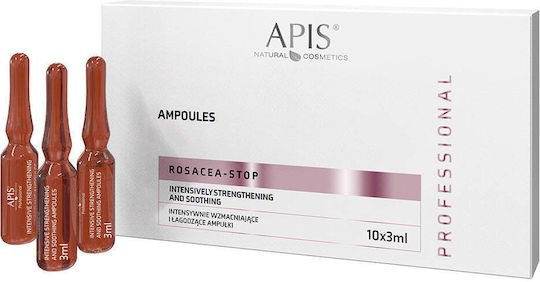 Apis Rosacea-стоп Интензивно Затягащи Успокояващи Ампули Росияза Чувствителна Кожа 10х3мл