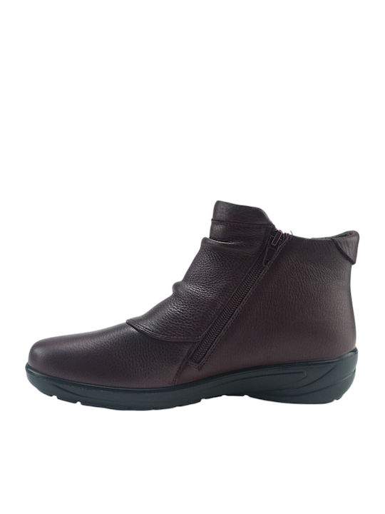Women's Ankle Boots with Platform Burgundy