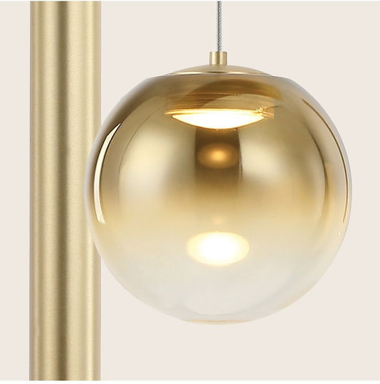 Zambelis Lights Goldene LED-Pendelleuchte mit Warmweißem Licht 70 cm