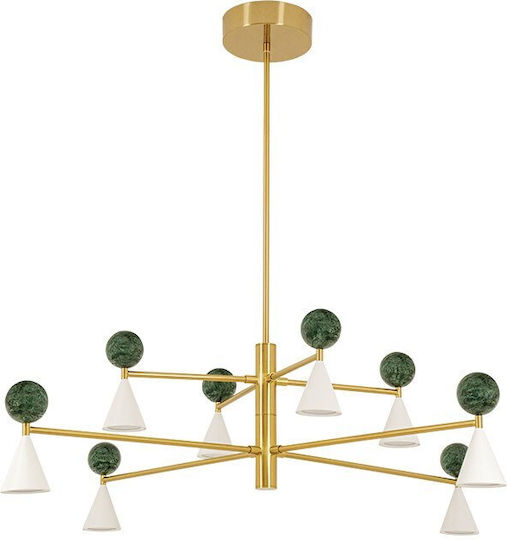 Zambelis Lights LED Pendelleuchte Gold 112x140x80 cm
