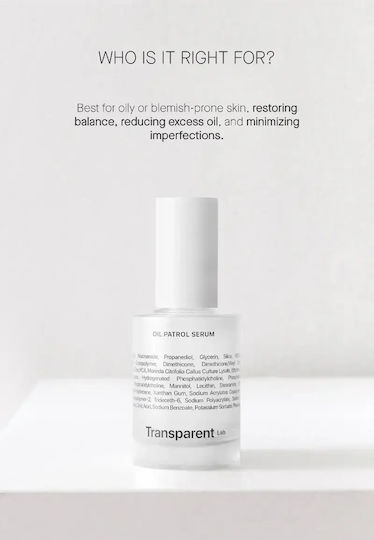 Oil Patrol Soothing Serum Face with Niacinamide for Dark Spots & Whitening 30ml