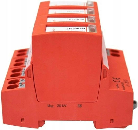 Мълниезащитен Тип T2+t3 20kA 4 Полюса Push-in Dehnguard SMP TNS 275 DG SMP TNS 275 942402