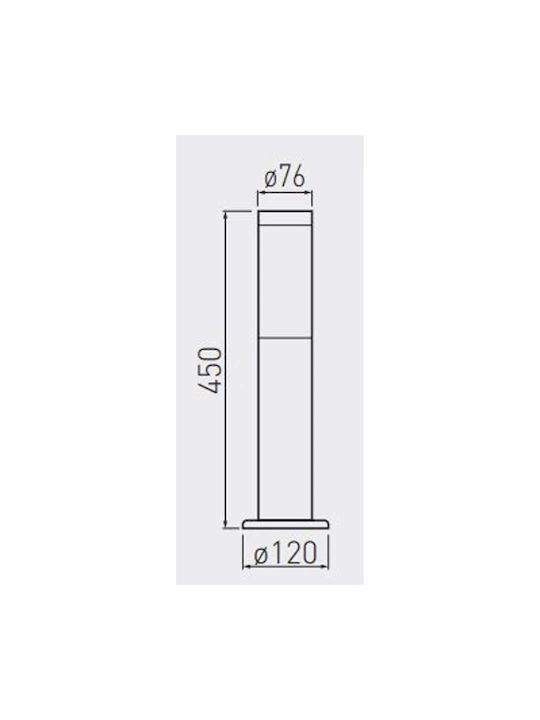 Gtv Leuchte Kleine Post für Außenbereich 40W IP54 Gray