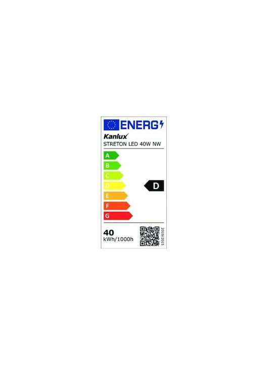Kanlux Φωτιστικό LED Δρόμου 40W 9.9x52x16cm