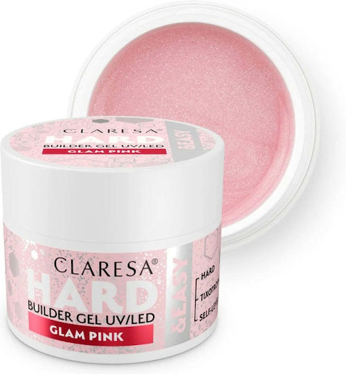 Claresa Hard&easy Glam Builder Gel Νυχιών Ροζ 45gr