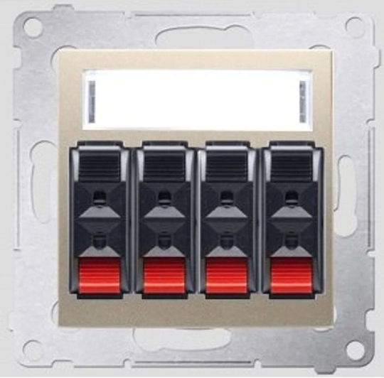 Kontakt-Simon Priză Speaker în Culoare Auriu DGL34.01/44
