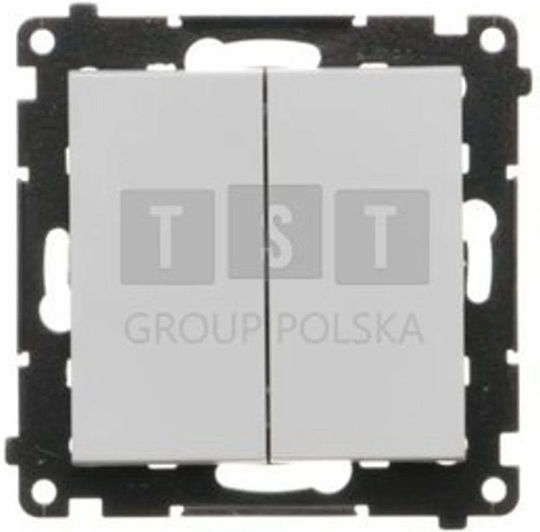 Simon 55 Quadruple Tastatur Modul 10 Axm 250 V Schnellverschluss Hellgrau Matt Tp4.01/114